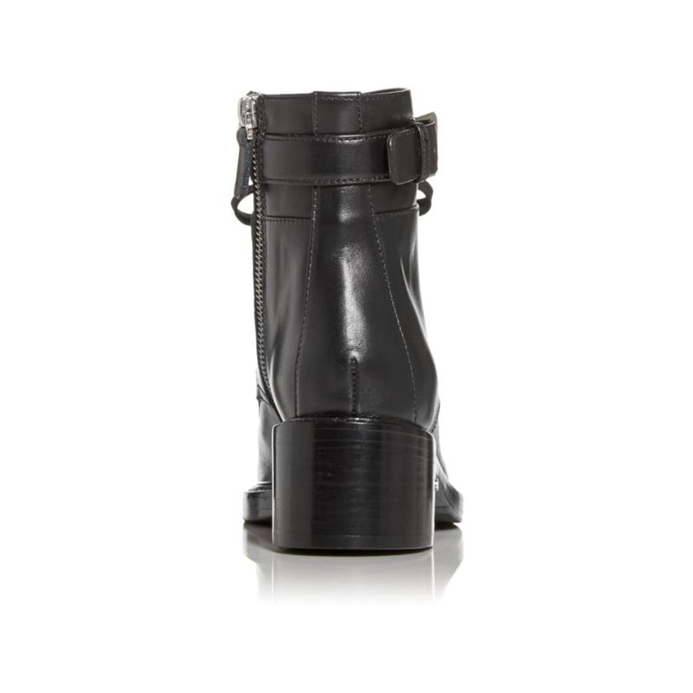 LAURENCE DACADE Womens Black Up Solene Round Toe Leather Combat Boots 36 - Picture 2 of 2